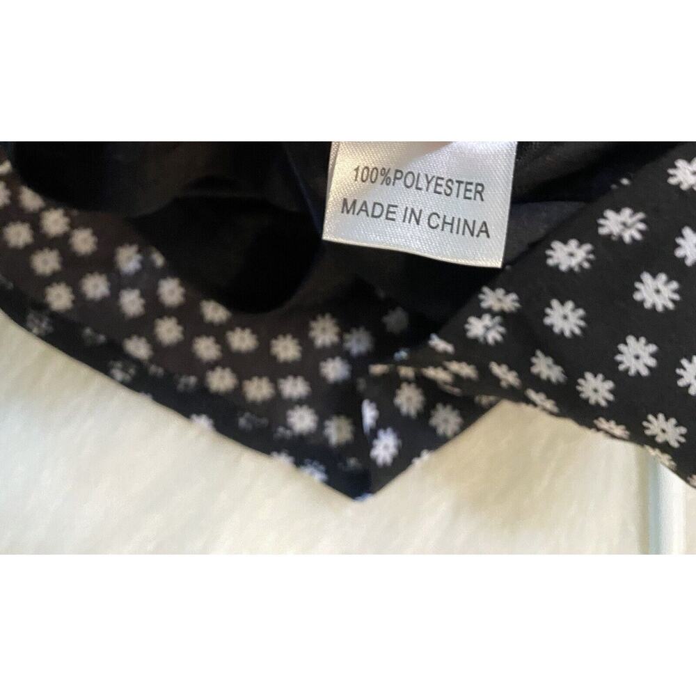 Princess Polly Black White Marion Floral Tie Front Mini Dress Size 8 - Picture 9 of 11